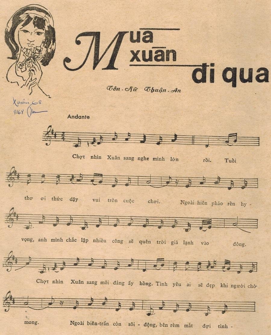 Sheet nhạc Mùa Xuân Đi Qua